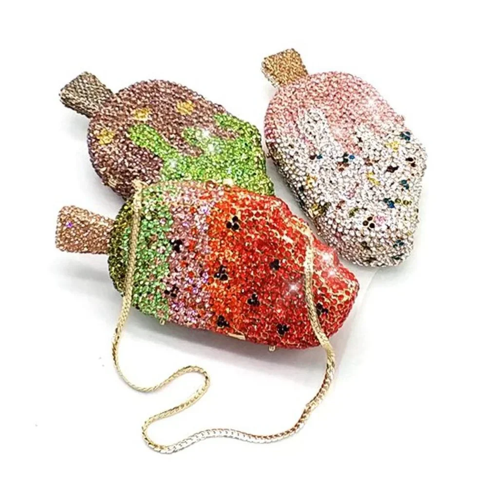 NWT Sparkling Bling Swarovski Crystal Rhinestone Ice Cream Popsicle Clut… - Picture 12 of 17